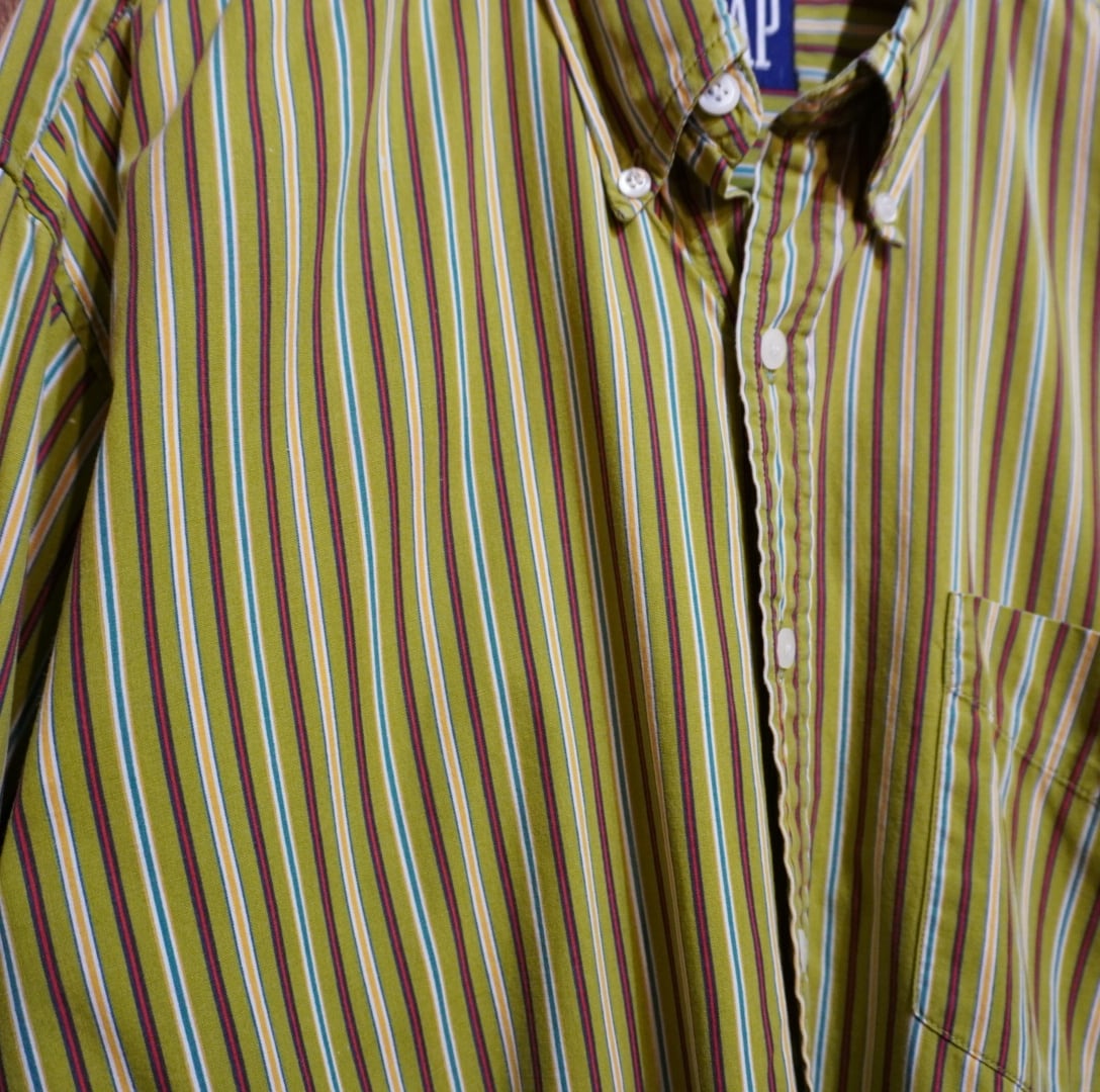 90s OLD GAP L/S ストライプボタンダウンシャツ | 横浜｜石川町｜古着