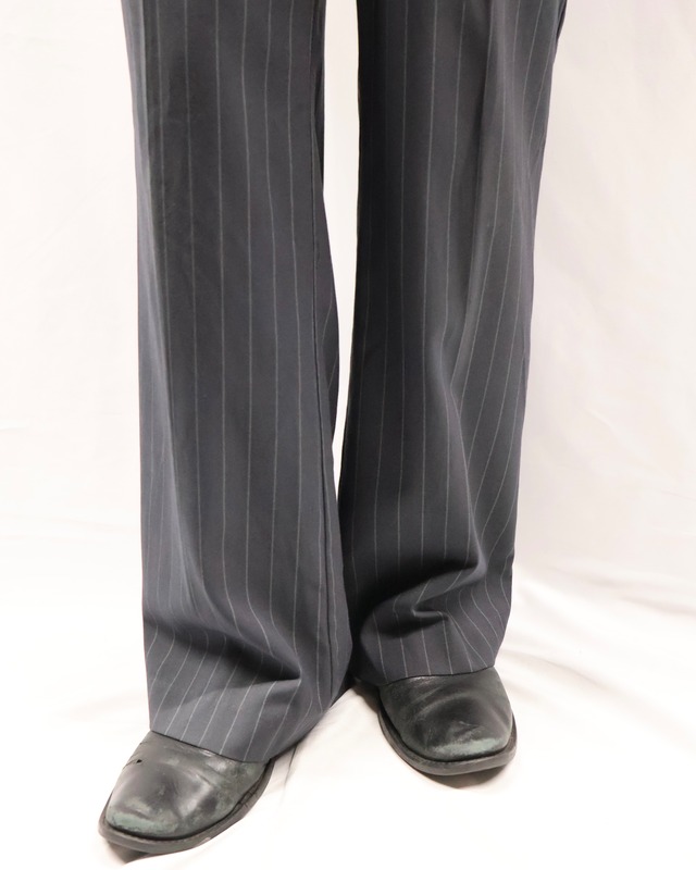 pinstripe straight slacks