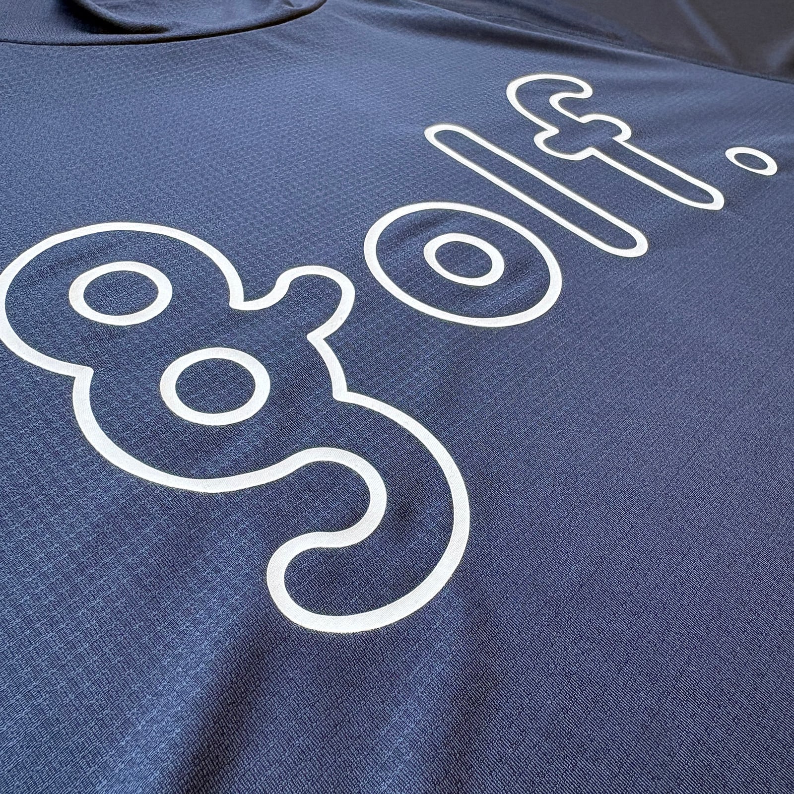 SUPER LIGHT LOGO PRINT MOCK NECK SHIRT -NAVY- | 8G SHOOT WEBSTORE
