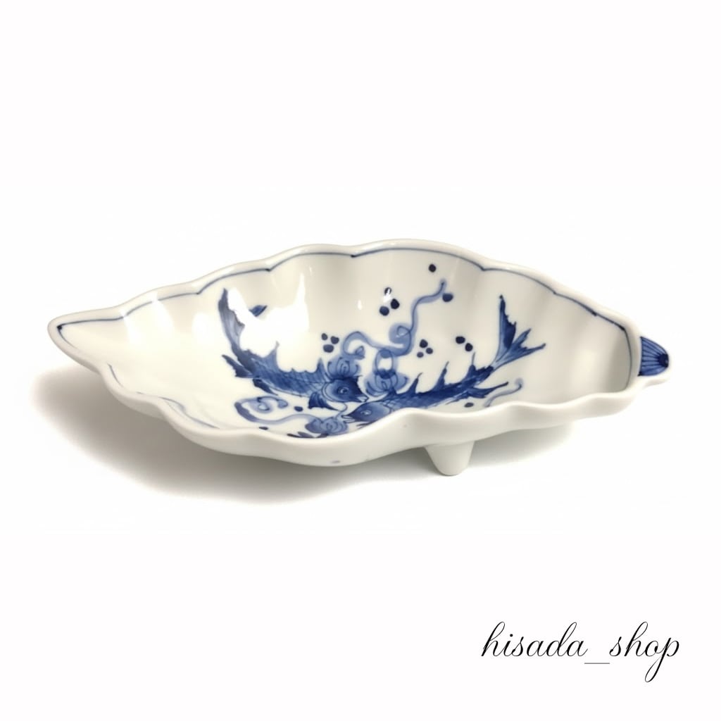 三つ足小鉢 染付魚文 | hisadashop