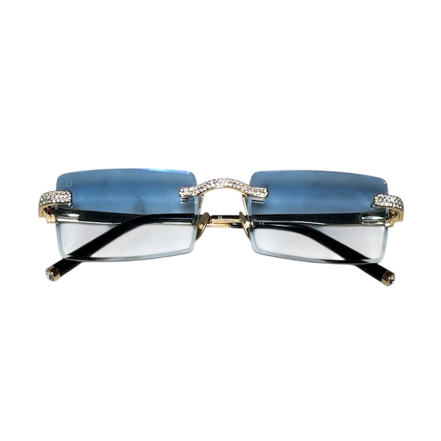 JAMES ORO rimless sunglasses "iced authentic"