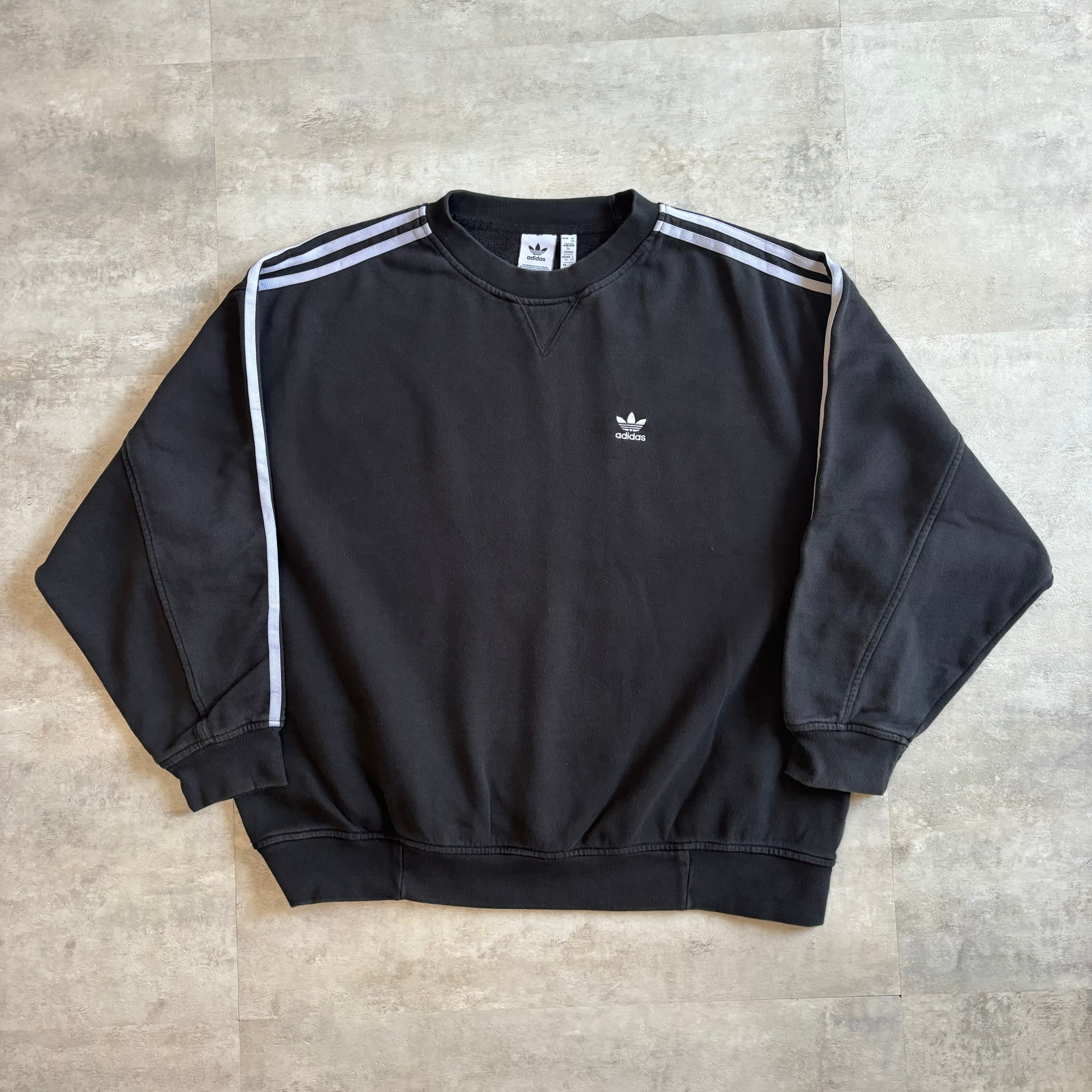 《M》adidas アディダス スウェット 肉厚 短丈 ワイドシルエット no.4049