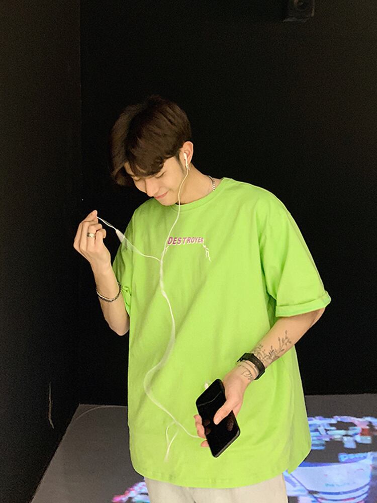 全2色 Tシャツ カットソー プリント カジュアル シンプル