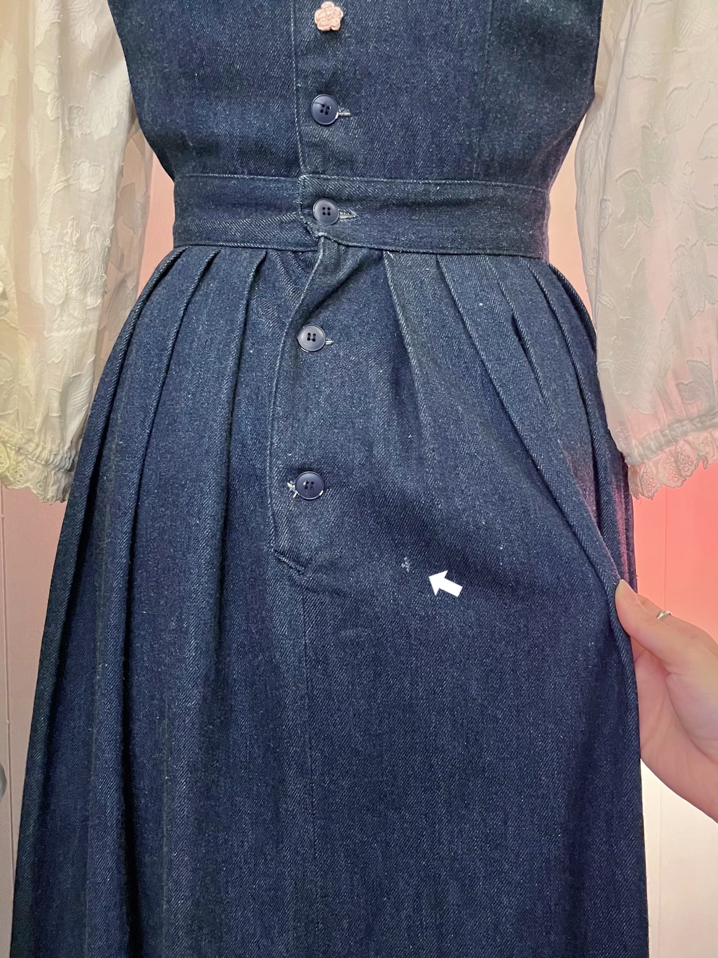 remake ✂︎ fairy's outing denim jumper skirt