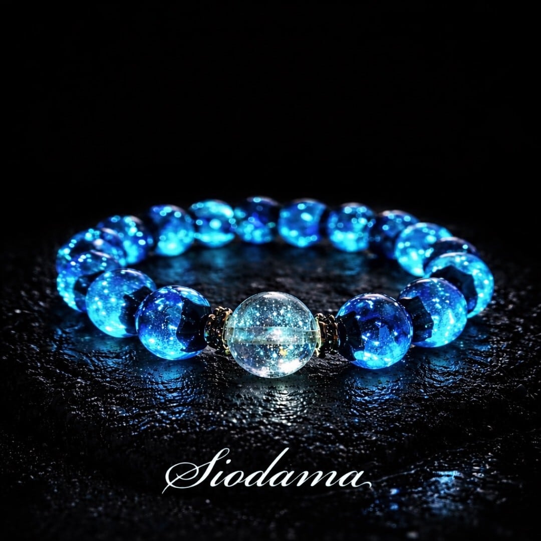 琉球塩珠＆ホタルガラスブレスレット | siodama