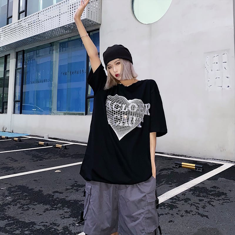 夏服韓国ファッショントレンドスタイルルーズシャツ Tシャツ