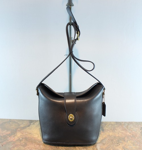 .OLD COACH TURN LOCK LEATHER SHOULDER BAG MADE IN USA/オールドコーチターンロックレザーショルダーバッグ 2000000035437