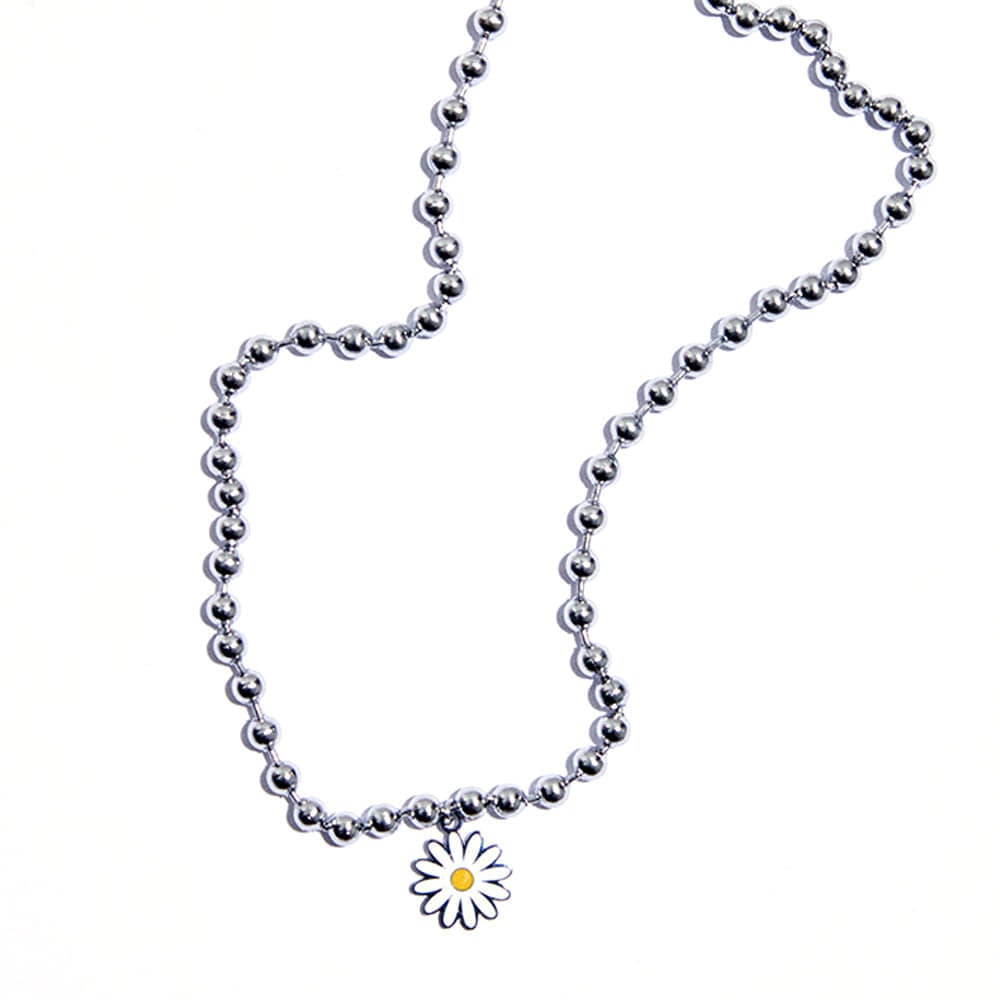 【NIRO】WHiTE n MiNT DAiSY NECKLACE #82 ★ BTS V(テテ)着用 ☆BTS V テテ ウヌ 着用!!【NIRO】WHiTE n MiNT DAiSY