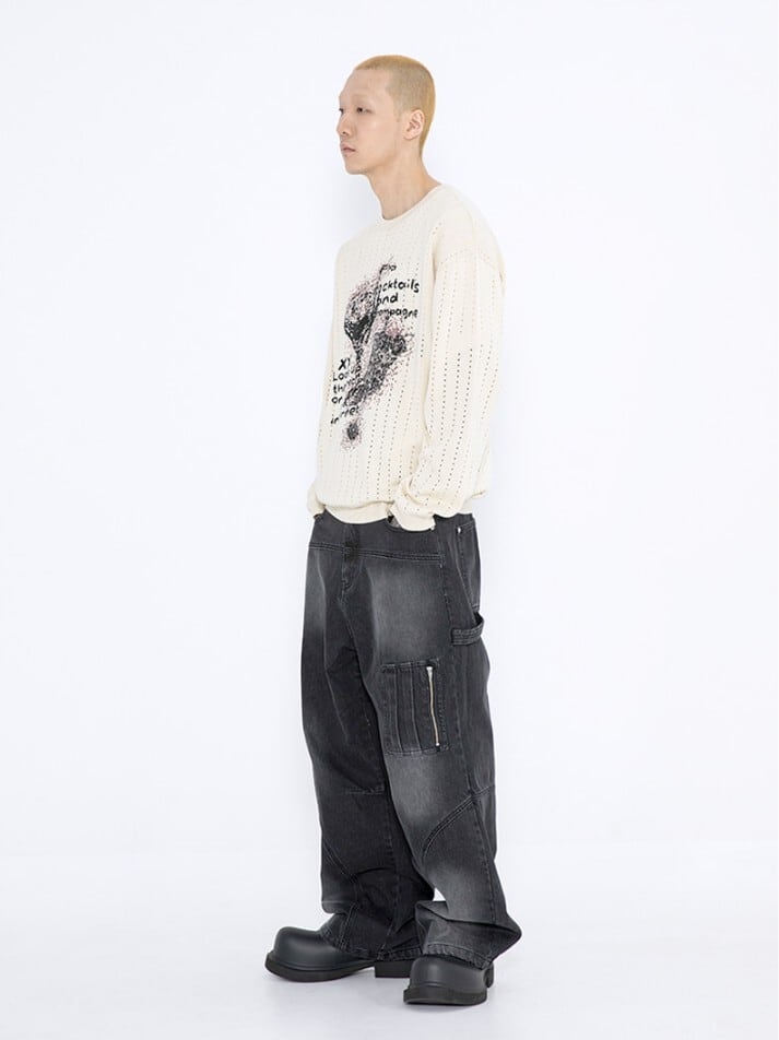 ☆ENHYPEN ヒスン 着用！！【XTONZ】XTK087 Faust Punching Pullover