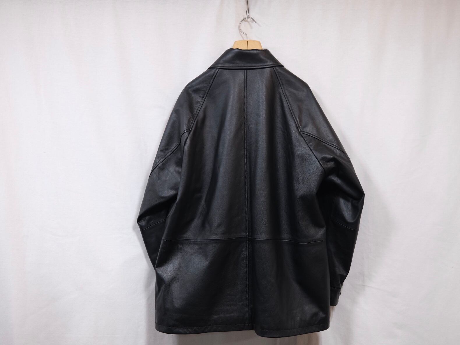 ガッツ　CCU／L.C COVERALL_黒 茶芯（aIbn別注） CCU COW SKIN COVERALL SHIRT 