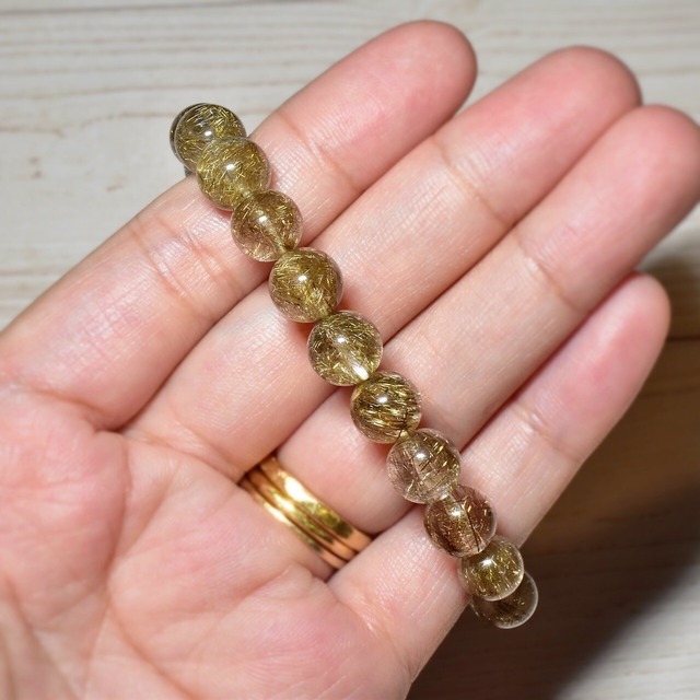 シルバールチルクォーツ ブレスレット 8.5mm ブラジル産 SLB01
