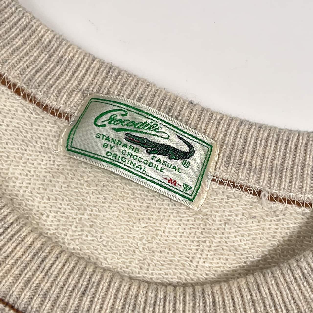 Crocodile クロコダイル ボーダー柄 スウェット トレーナー M/メンズ