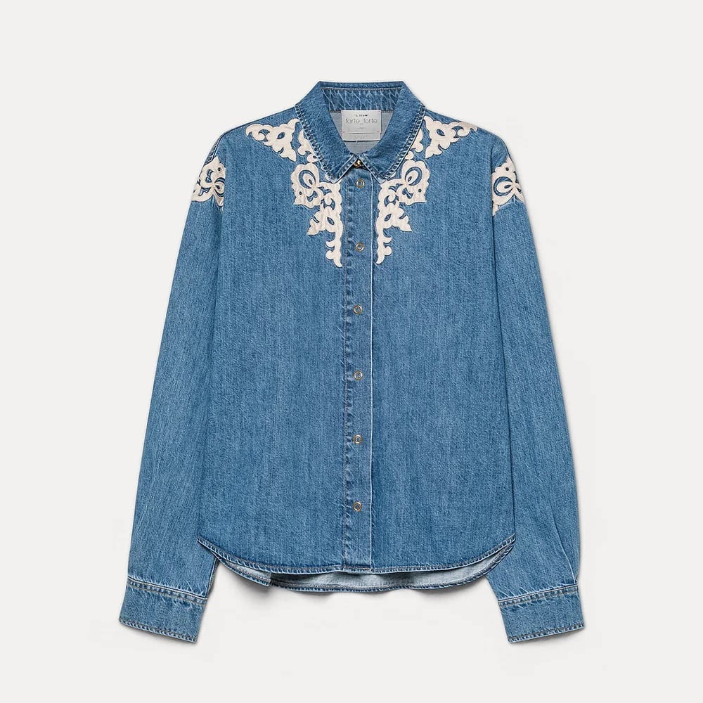 forte_forte DENIM SHIRT DENIM BLUE