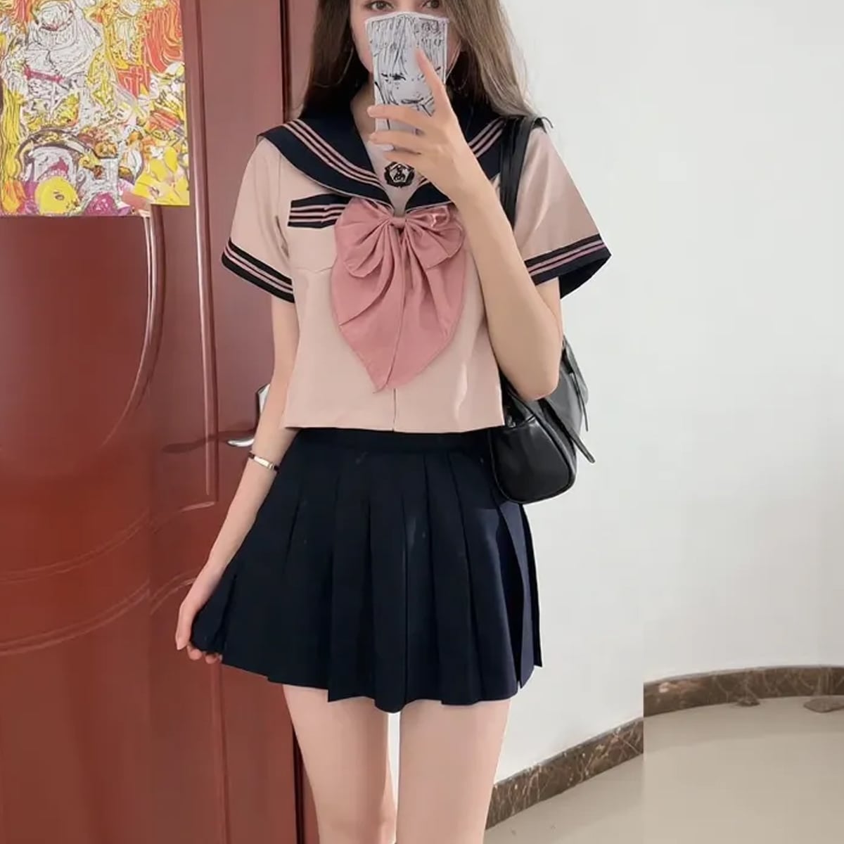 〔制服〕やさしい甘さをまとえる ピンクセーラー風セットアップ
