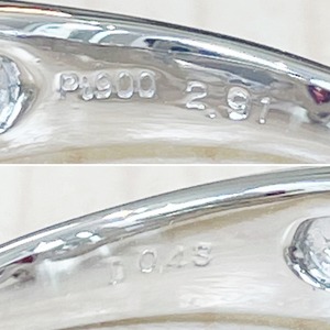 ✨レア✨ビルマ産！非加熱❣️レッドスピネル ダイヤ Pt900 リング 指輪