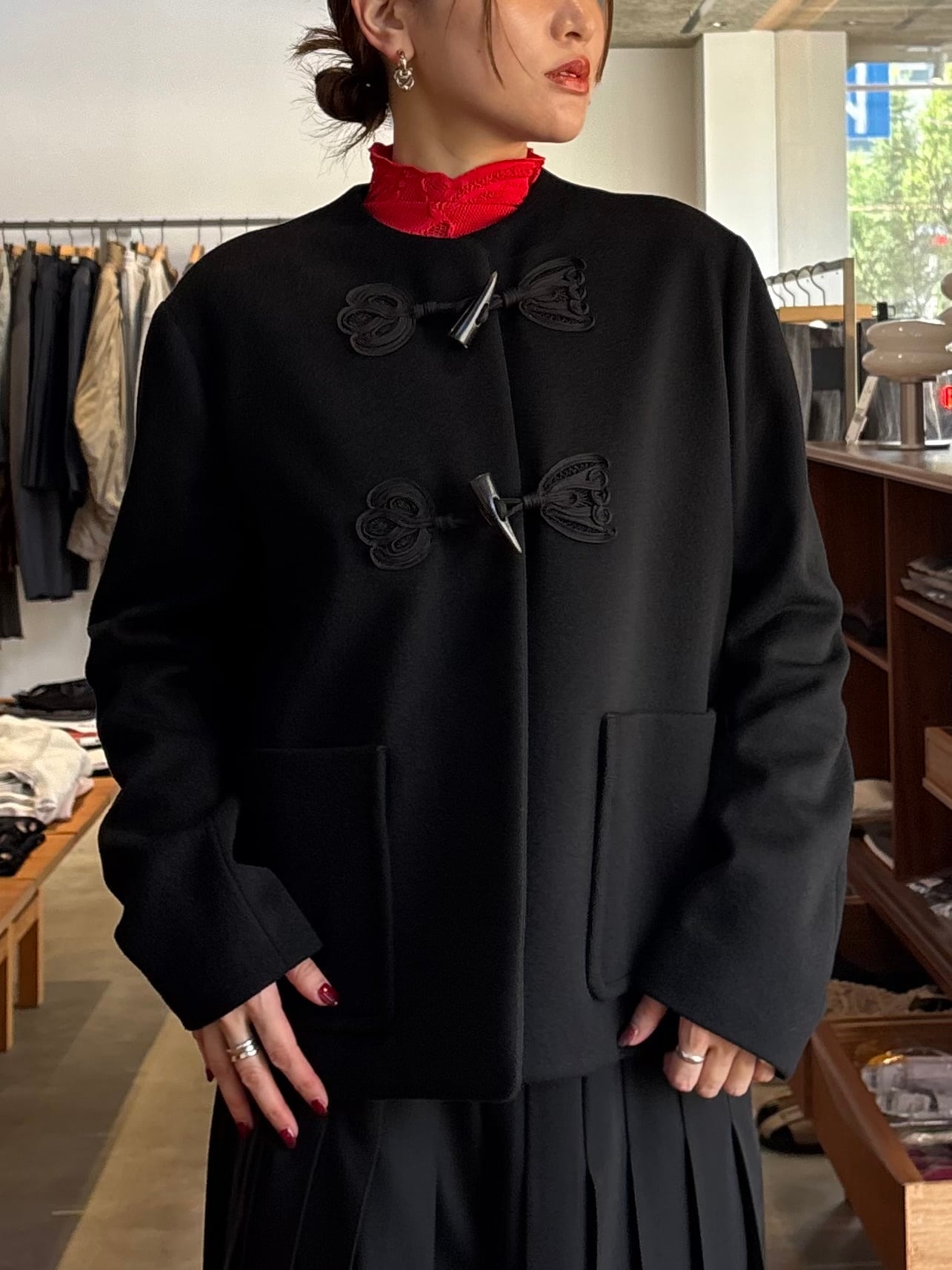 26SS】Mame Kurogouchi マメ クロゴウチ / Floral Motif Silk Belt