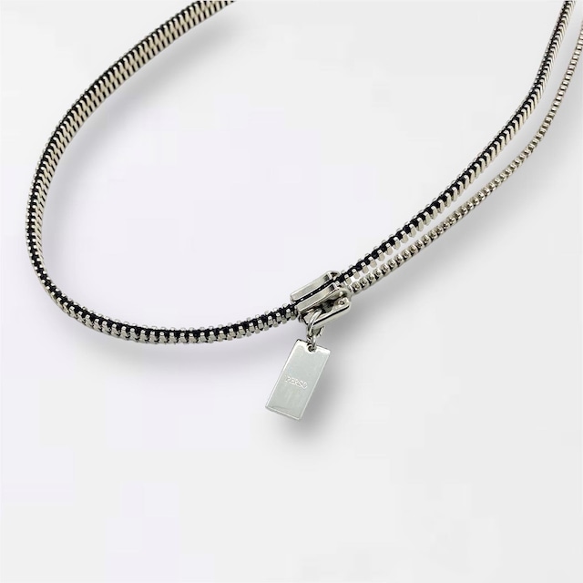 L NECKLACE / Silver×Black【PERSO】