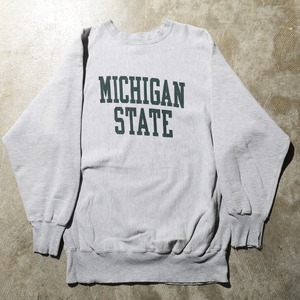 2XL 80s USA 染み込みプリント MSU Reverse Weave Champion リバースウィーブ