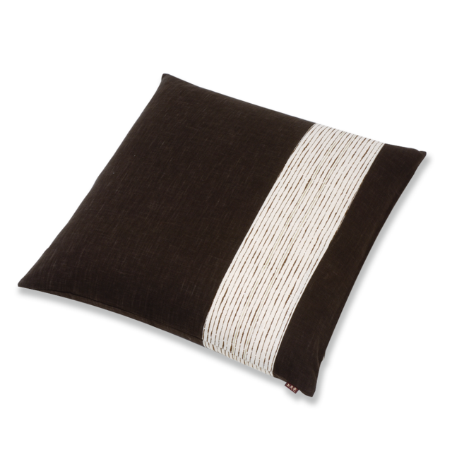 響きあい（パッチワーク）　座布団（カバーのみ）千筋パッチワーク　KN（黒ねず）55×59