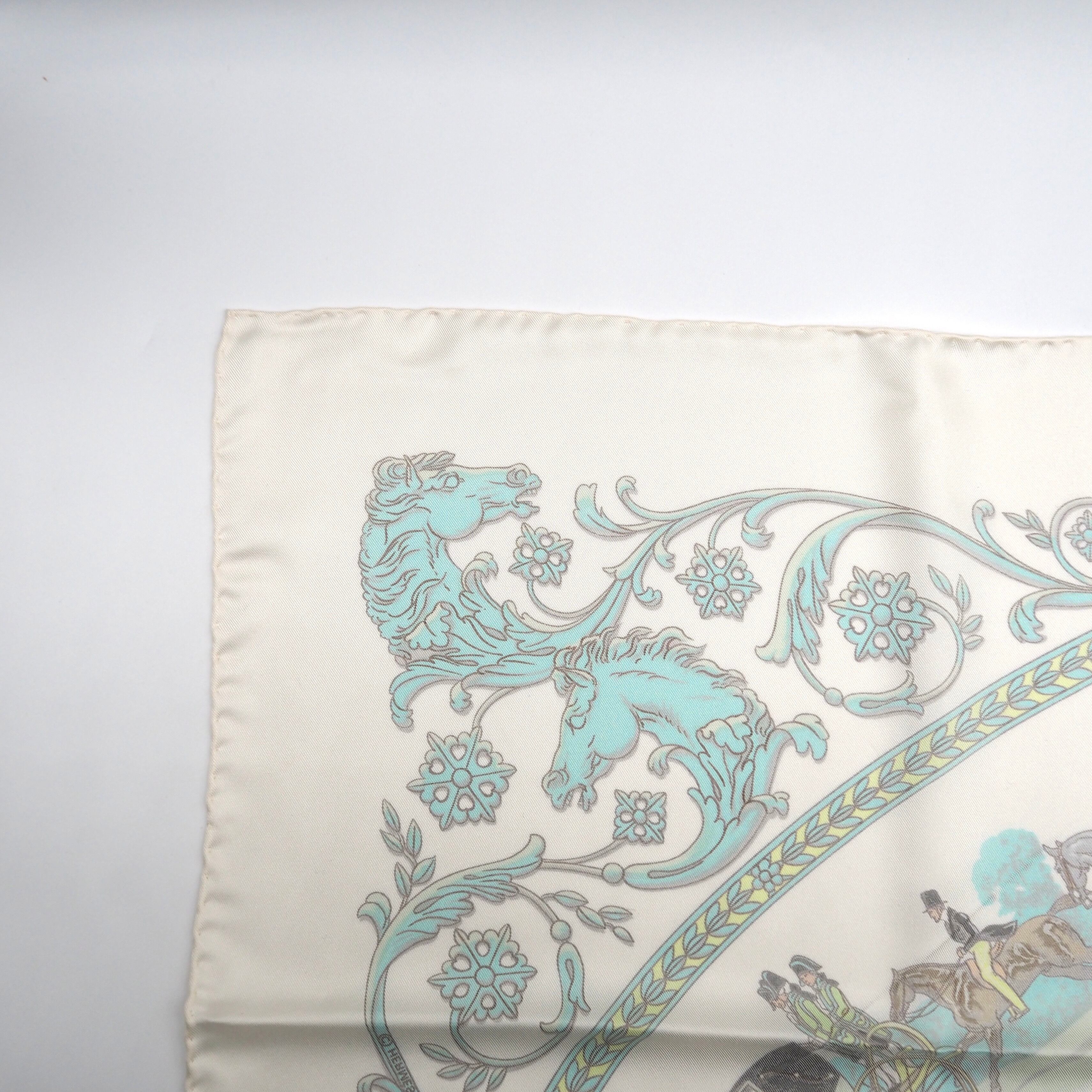 HERMES La Promenade de Longchamps スカーフ カレ90 シルク エルメス