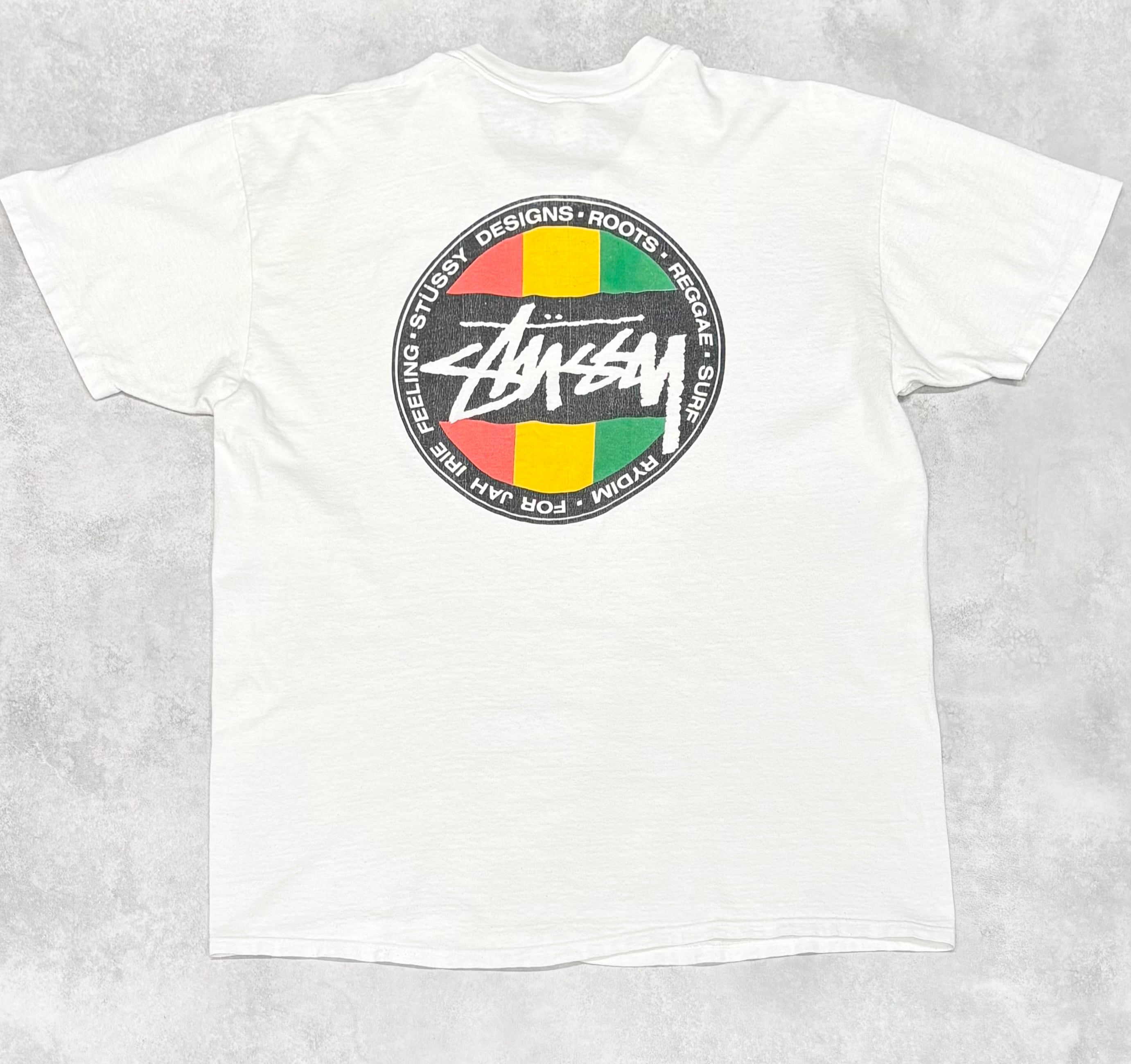 80-90's OLD STUSSY Rasta Circle 当時Bootleg T-Shirt 90年代