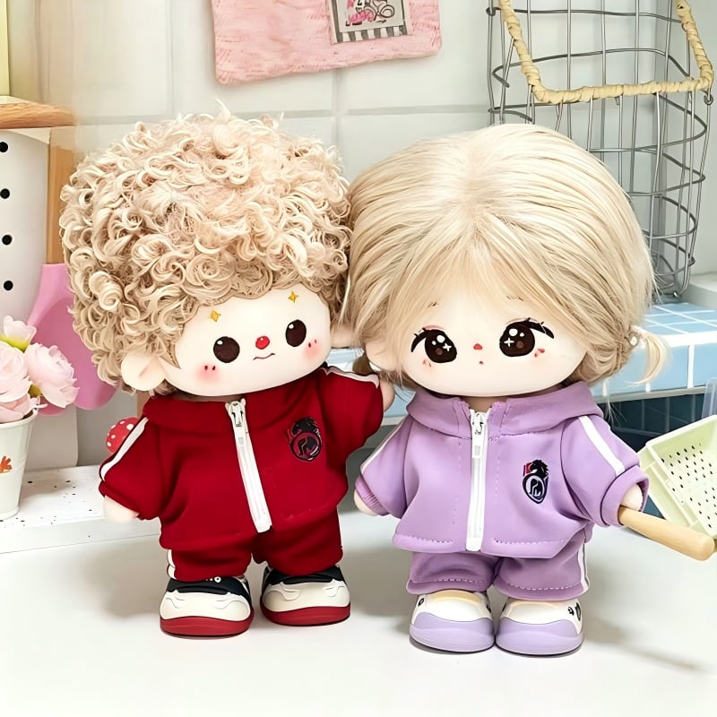 20cmぬいぐるみ用 カジュアル スポーツウェア トップス+パンツ 着せ