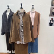 SINME コーデュロイ ロングスカート ショート　ブラウン