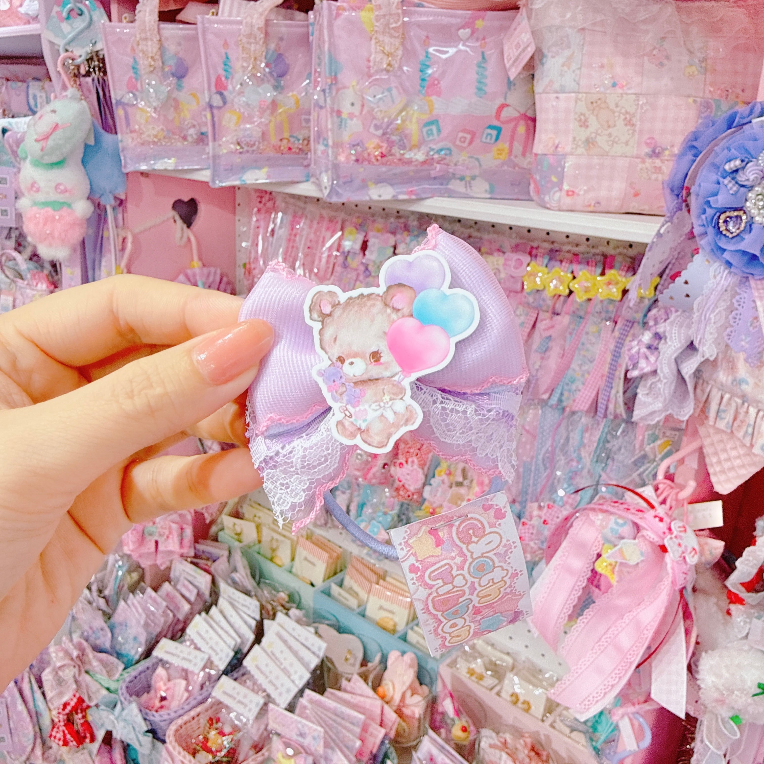 【C5】86-5パーツ付きヘアゴム