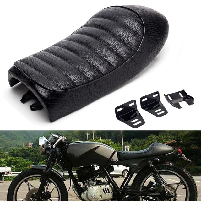 バイク用 シート 汎用 レザーレット カフェレーサー シート 高品質 防水 バイク オートバイ シート バイクシート カスタムシート ホンダ HONDA CB CL ヤマハ SR SR400 XJ スズキ SUZUKI GS カワサキ Ka
