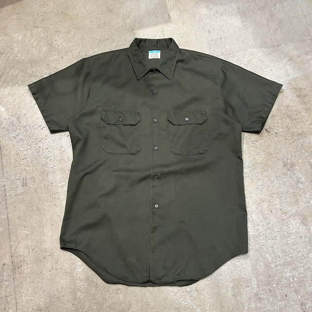 1970s BIG MAC "PENN-PREST" S/S WORK SHIRT GREEN