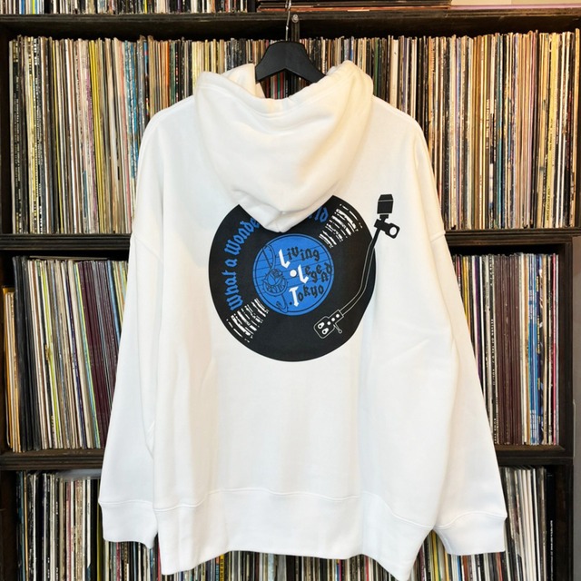 LL.T vinyl  big silhouette hoodie WHITE