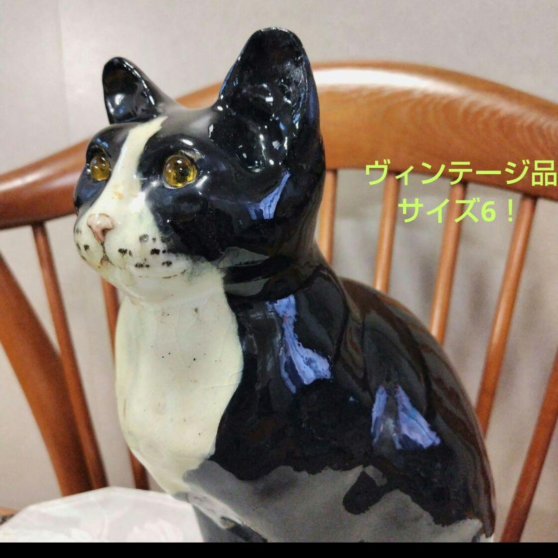 SOLD OUT】サイズ6！ヴィンテージ品、大きな白黒猫、ウィンスタンレイ 