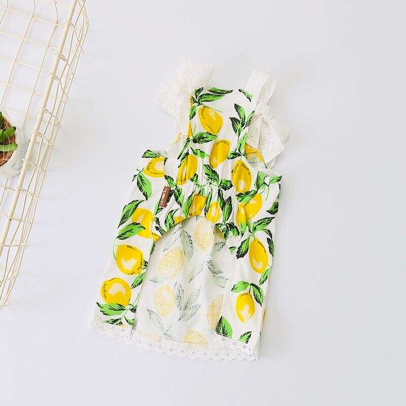 送料無料 Km059sk フレブル 女の子 スカート ワンピース レーモン柄 犬服 ドックウェア Dearkm フレンチブルドック孔明