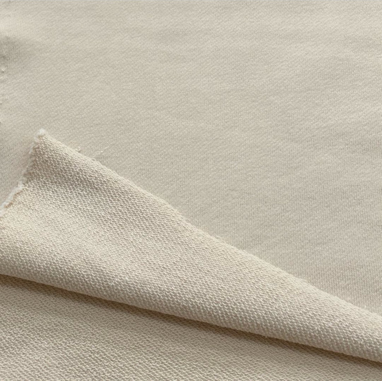 ★AM087◆1.5m◆ラスト1点‼◆綿100%ど詰め裏毛ニット生地◆アイボリー