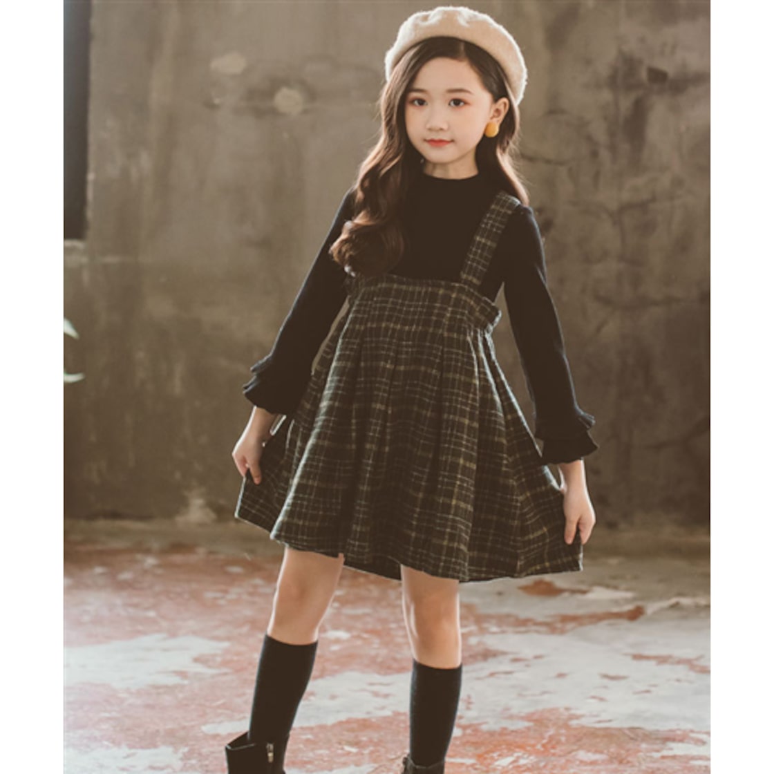 【新品・タグ付き】女の子 150cm 冬服 まとめ売り 7点 サスペンダースカート 110cm-150cm キッズ 2点セット 長袖 T