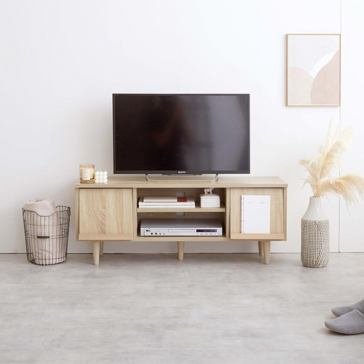 フラップ扉 テレビ台 幅110cm