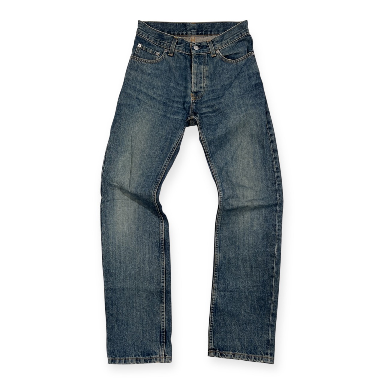 90s HELMUT LANG ヘルムートラング イタリア製 ボタンフライ ストレート デニムパンツ ジーンズ /インディゴ系 希少 アーカイブ ビンテージ