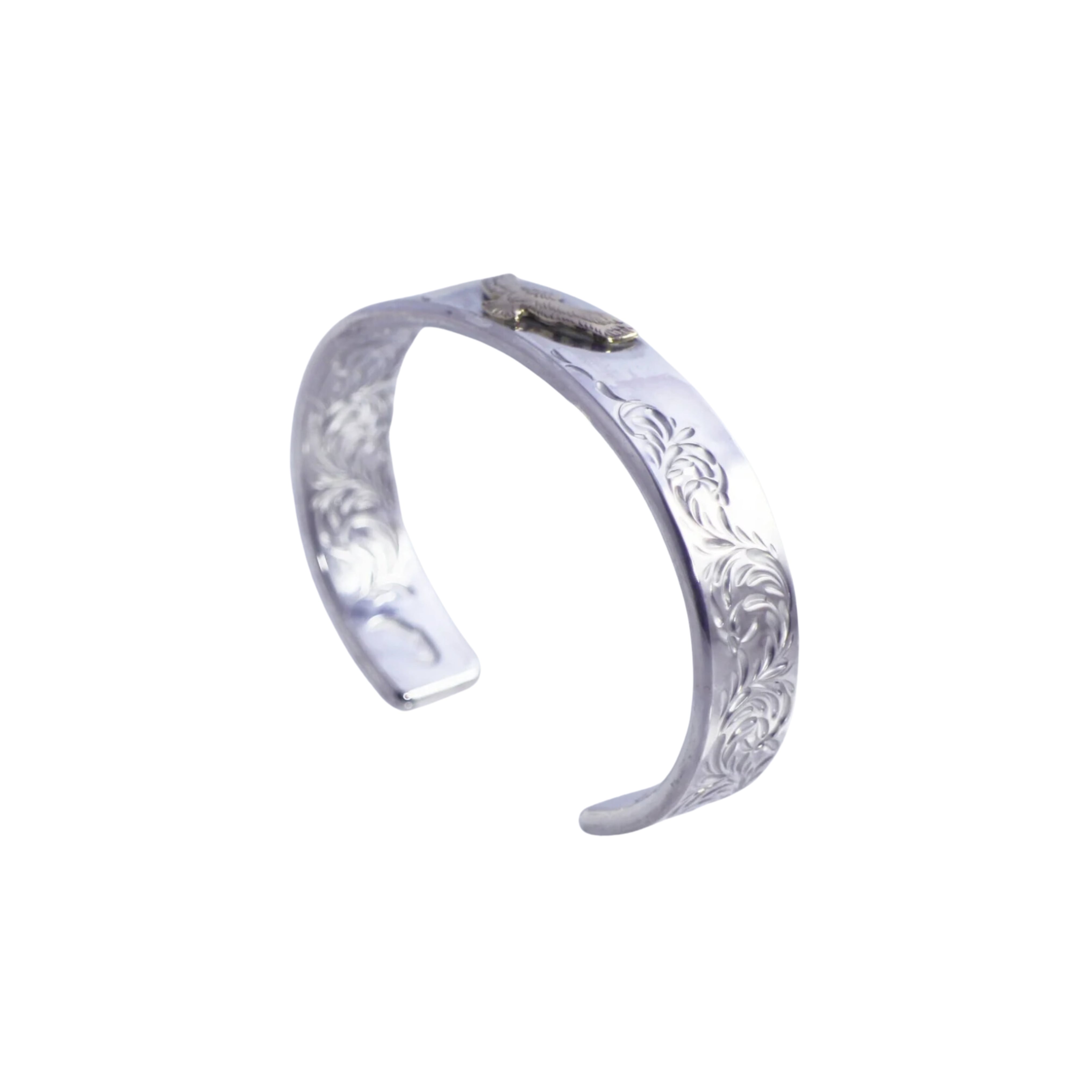 STUDIO T&Y Double KARAKUSA Bangle 12mm width with K18 Mini Eagle