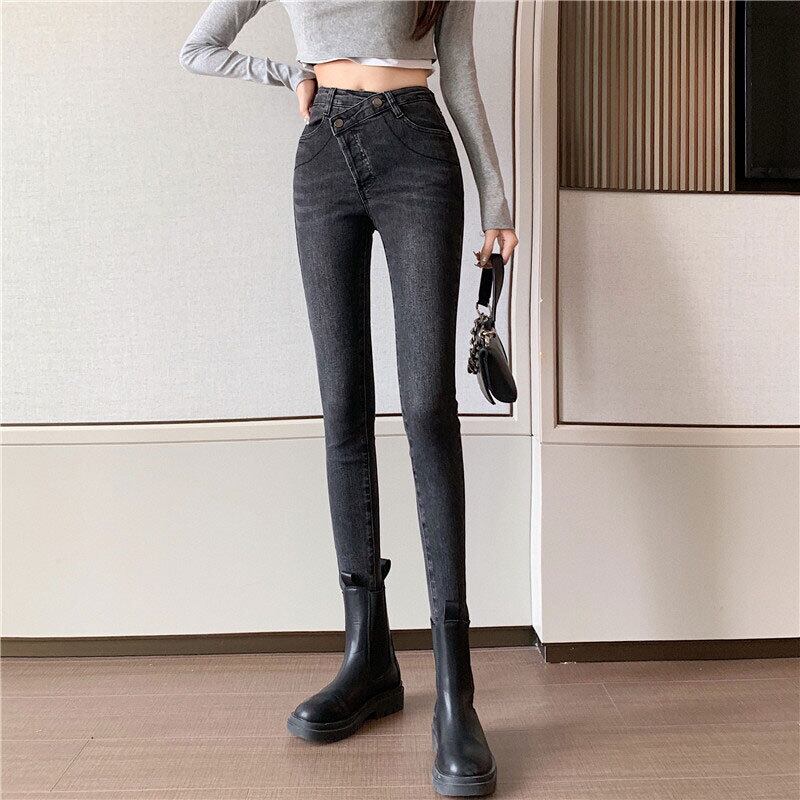 ハイウェストジーンズ スプリング薄手パンツ 春物 タイツ ストッキング ソックス 萌量不足32204948415