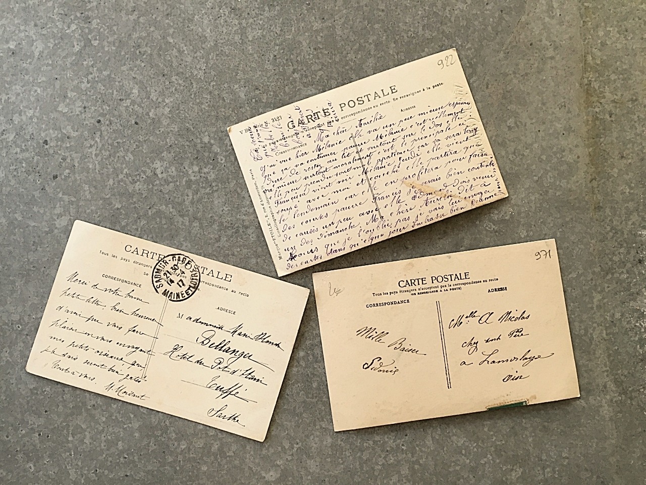 1900s France antique 永遠の淑女たち ポストカード 3p