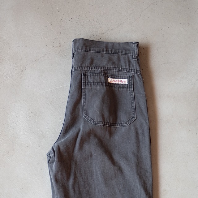 "Calvin Klein" '90s vintage Black cotton twill pants