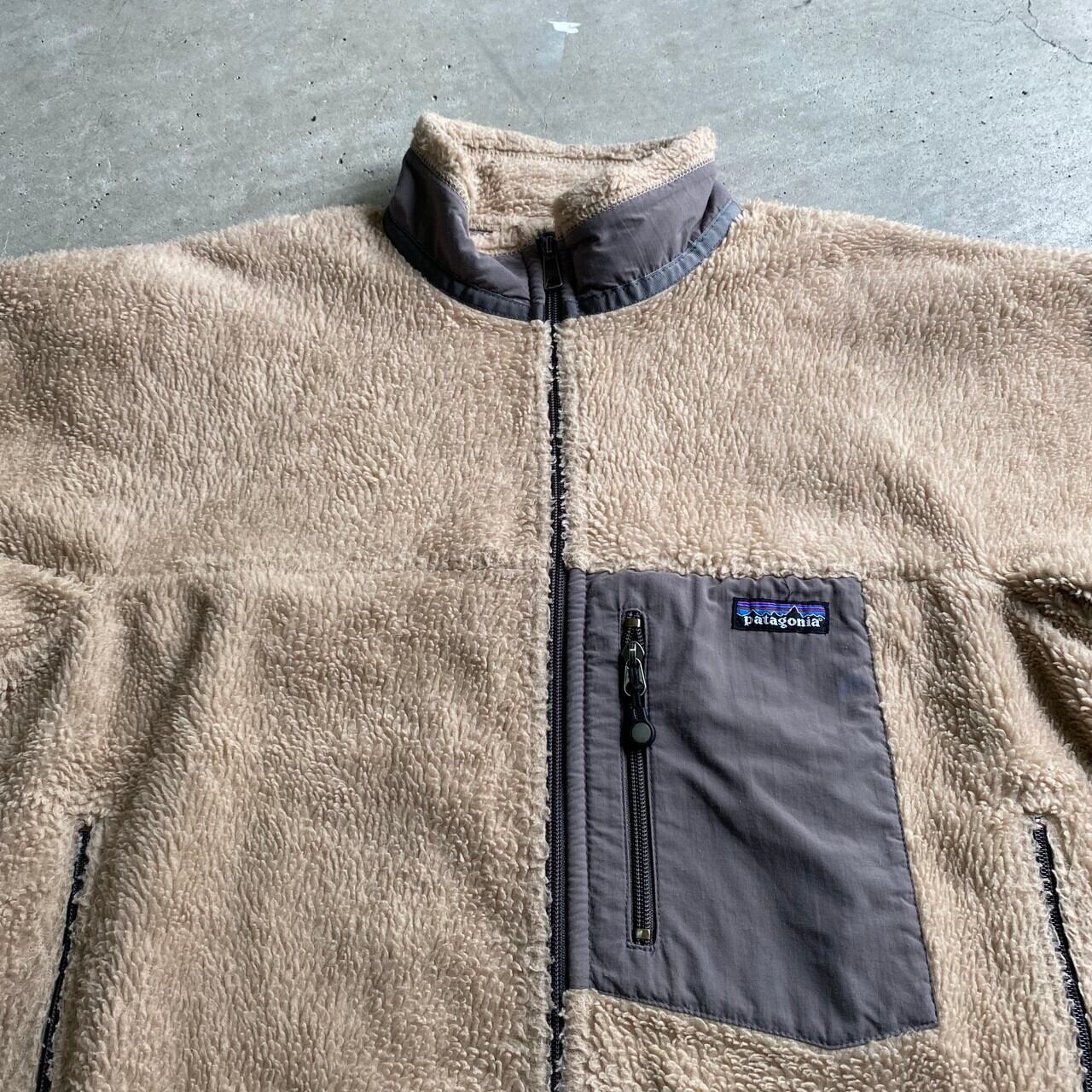 05年製 USA製 patagonia パタゴニア クラシック レトロX フリースジャケット ボアジャケット 23055 00s ヴィンテージ  ビンテージ ベージュメンズL 古着 【アウトドアジャケット】【VTG】【SS2201-15】 | cave 古着屋【公式】古着通販サイト