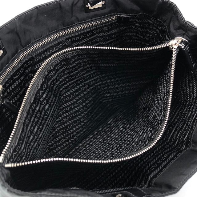 PRADA プラダ ハンドバッグ ブラック トライアングルロゴ ナイロン トートバッグ vintage ヴィンテージ オールド ifsugc