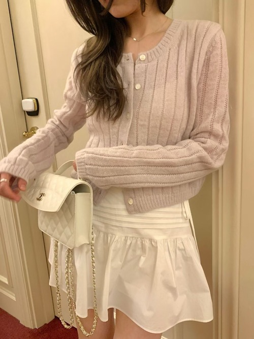 (vegetable) flower shirring  skirt