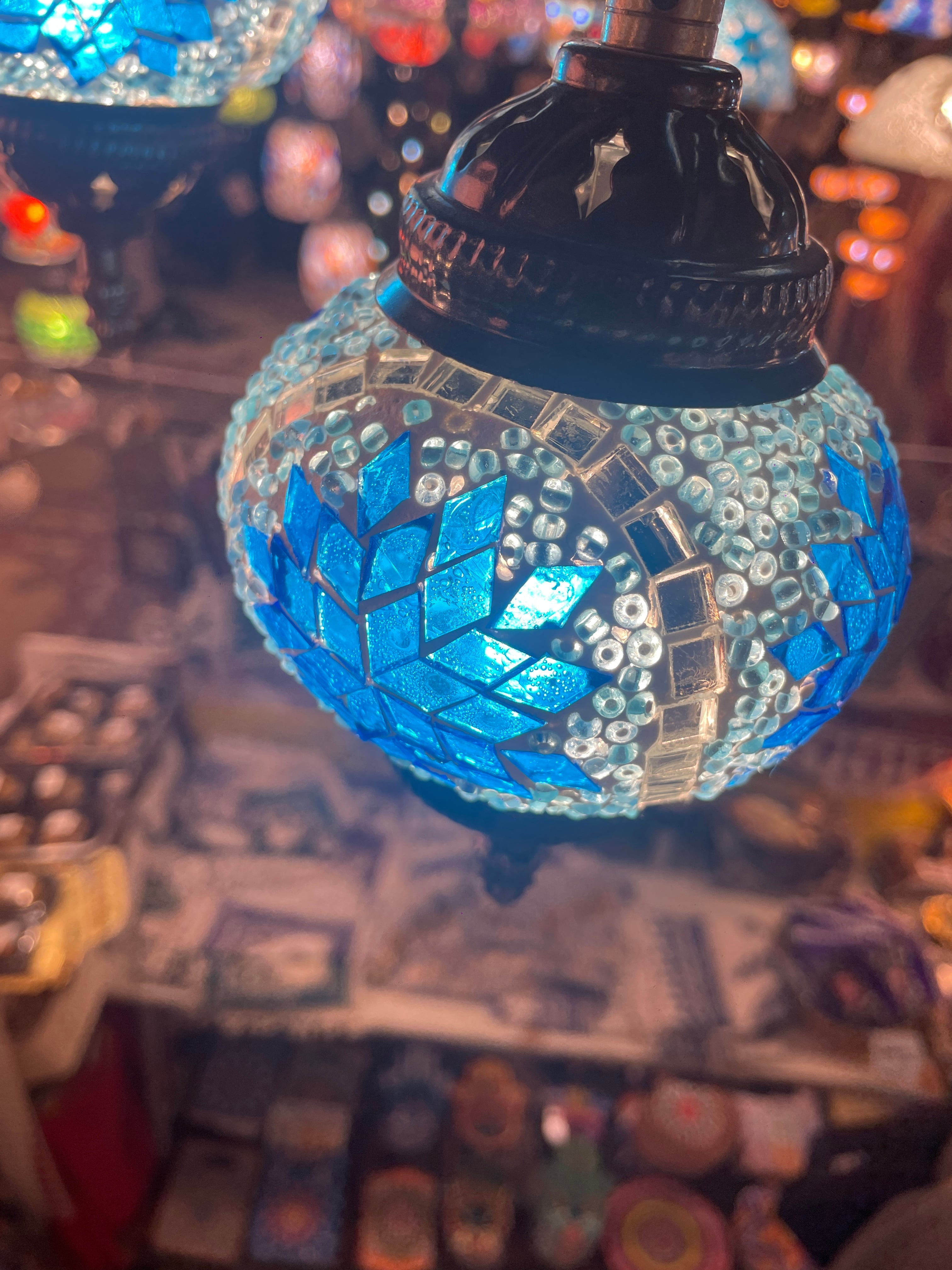 トルコモザイクランプ5連シャンデリア 【シーリング接続】 | zakurotokyo