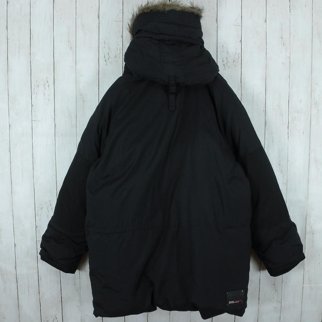 希少】ポロジーンズ ダウンジャケット 中綿 ブラック L 入手困難 刺繍  