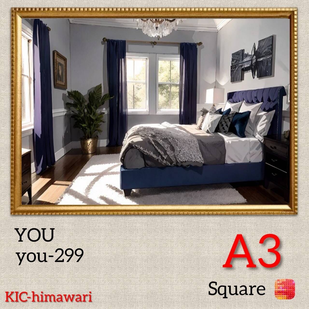 A3サイズ 四角ビーズ【you-299】ダイヤモンドアート