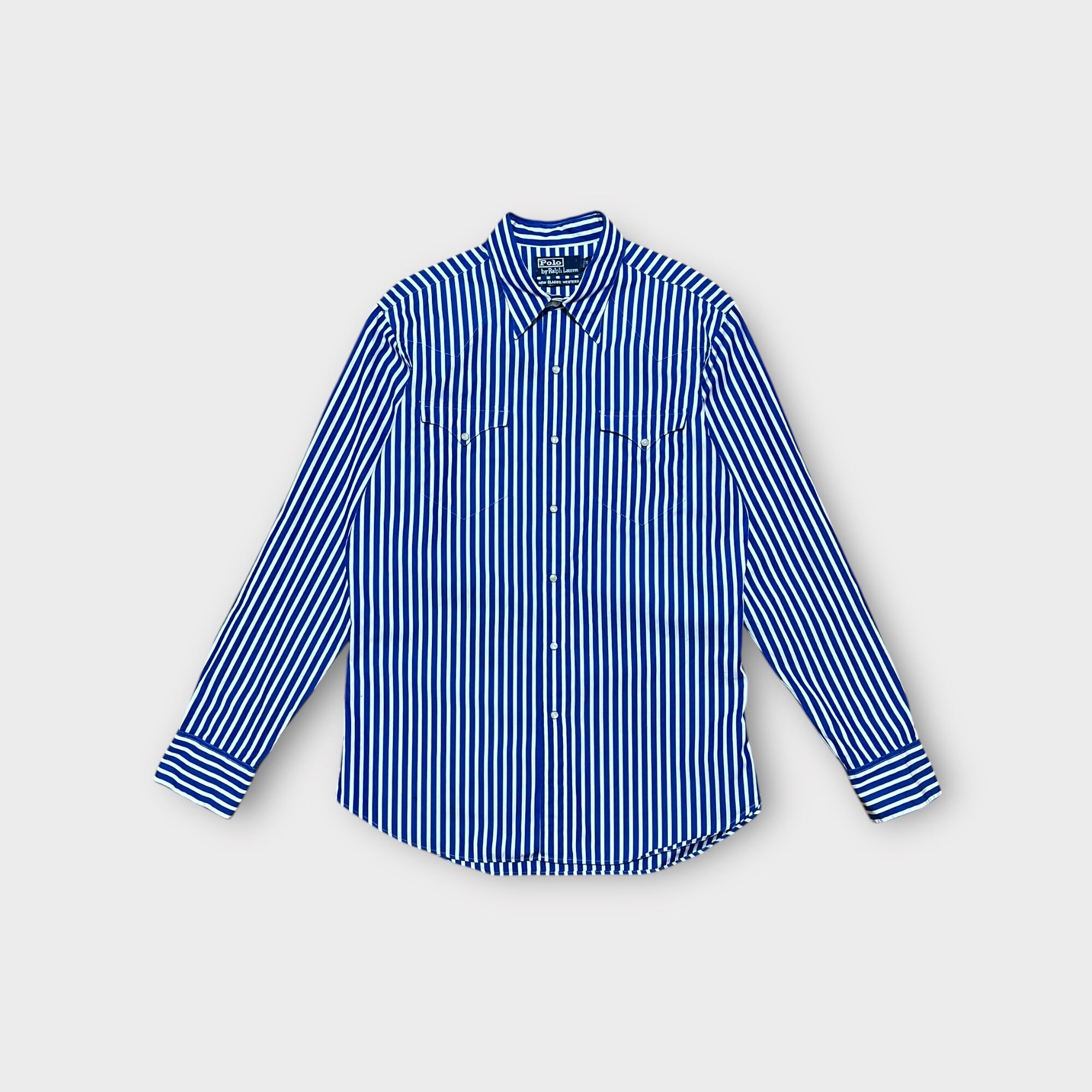 【Ralph Lauren】1990's~ ストライプウエスタンシャツ