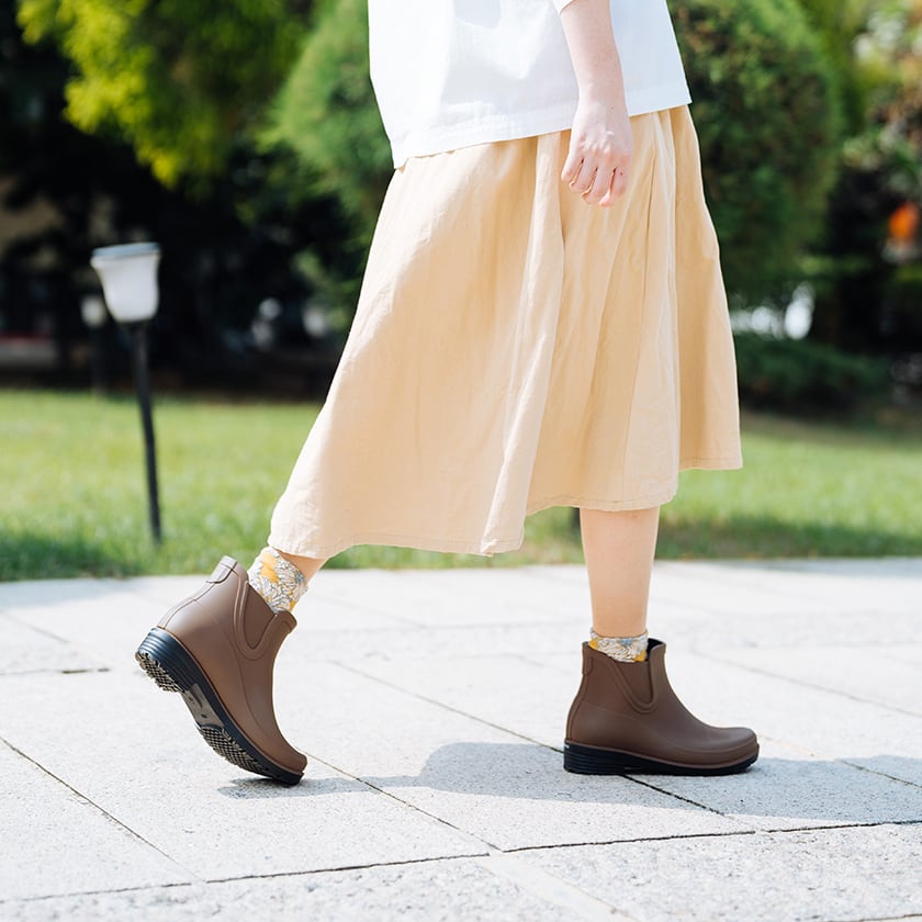 レインシューズ 】 ブラウン hanamikoji | hanamikoji shoes - 花見