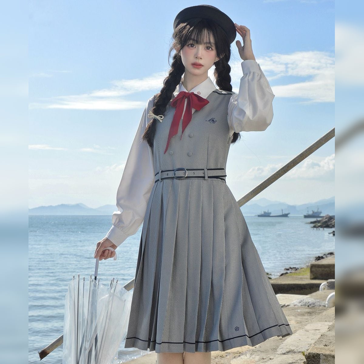 灯台の帰り道 〜グレンチェックプリーツ制服セット〜：ジャンパー